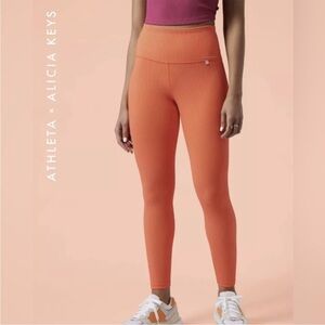 Athleta x Alicia Keys orange leggings NWT